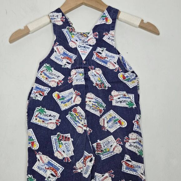 Vintage Oshkosh B'Gosh Size 12 Month Postcard Sailor Overalls USA - Picture 4 of 5